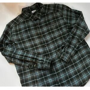 Columbia Mens Cornell Woods Plaid Long Sleeve Button Down Shirt XLarge Flannel